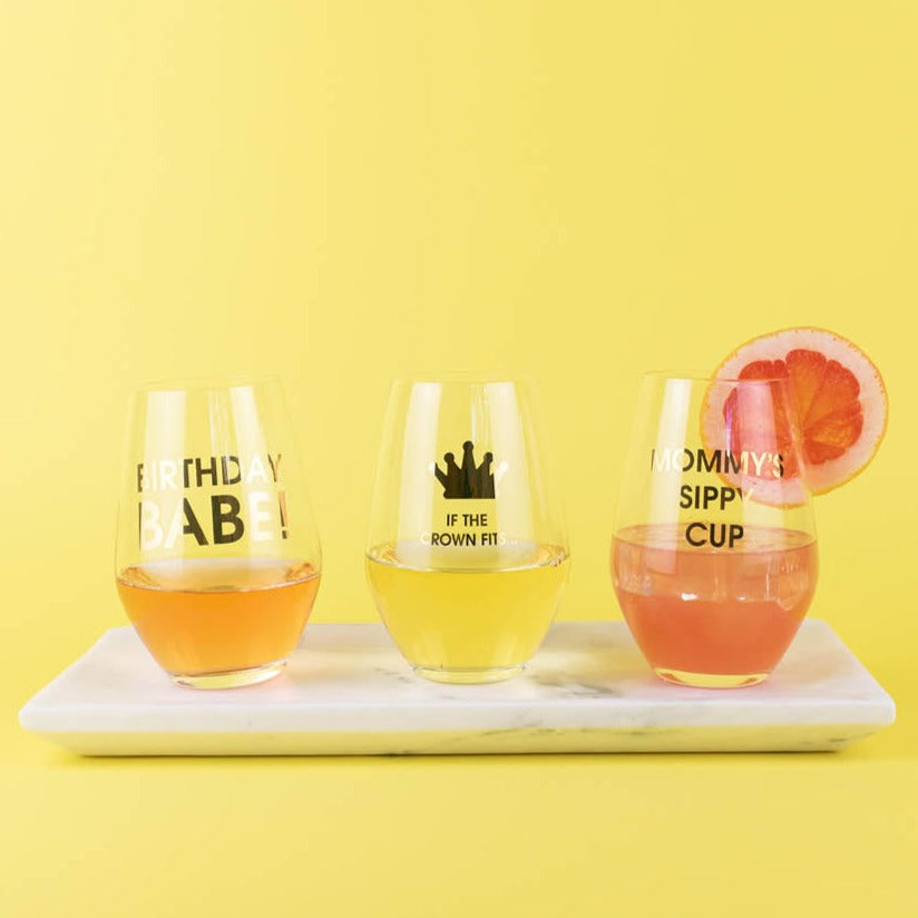 Mommy's Sippy Cup - Gold Foil Stemless Wine Glass