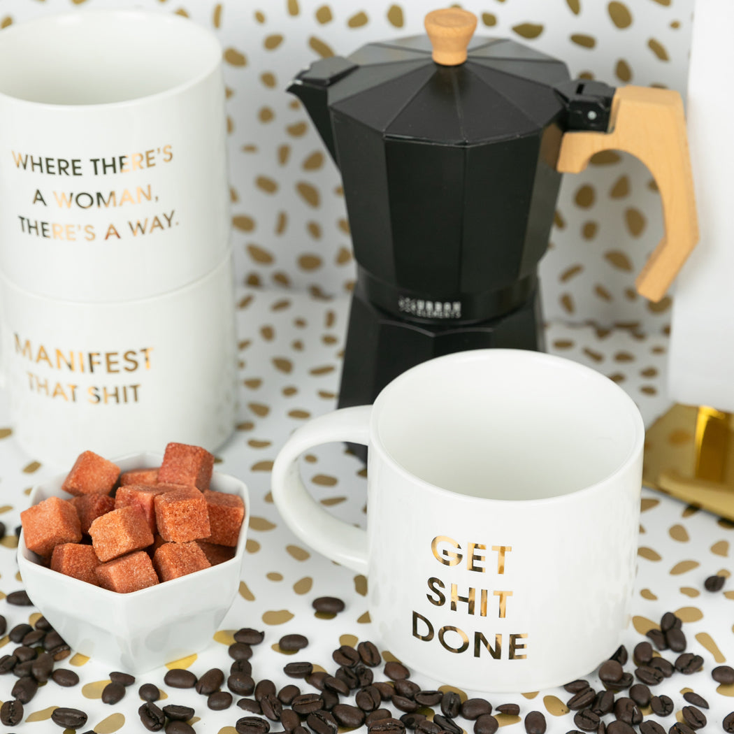 Where There's a Woman There's A Way - Gold Foil Metallic Mug