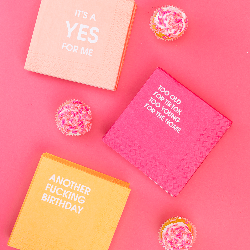 Too Old For Tiktok Too Young For The Home - Cocktail Napkins - Thumbnail 2