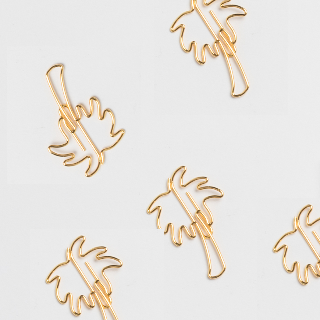 Palm Tree - 25 Gold Paperclips
