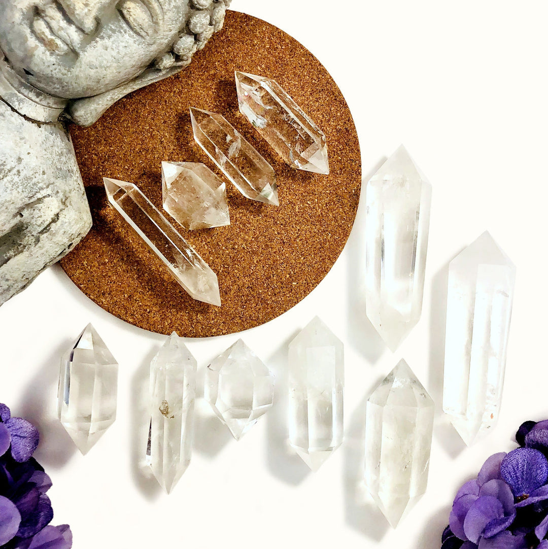 Crystal Quartz Double Terminated Points. Energy flows in two directions.