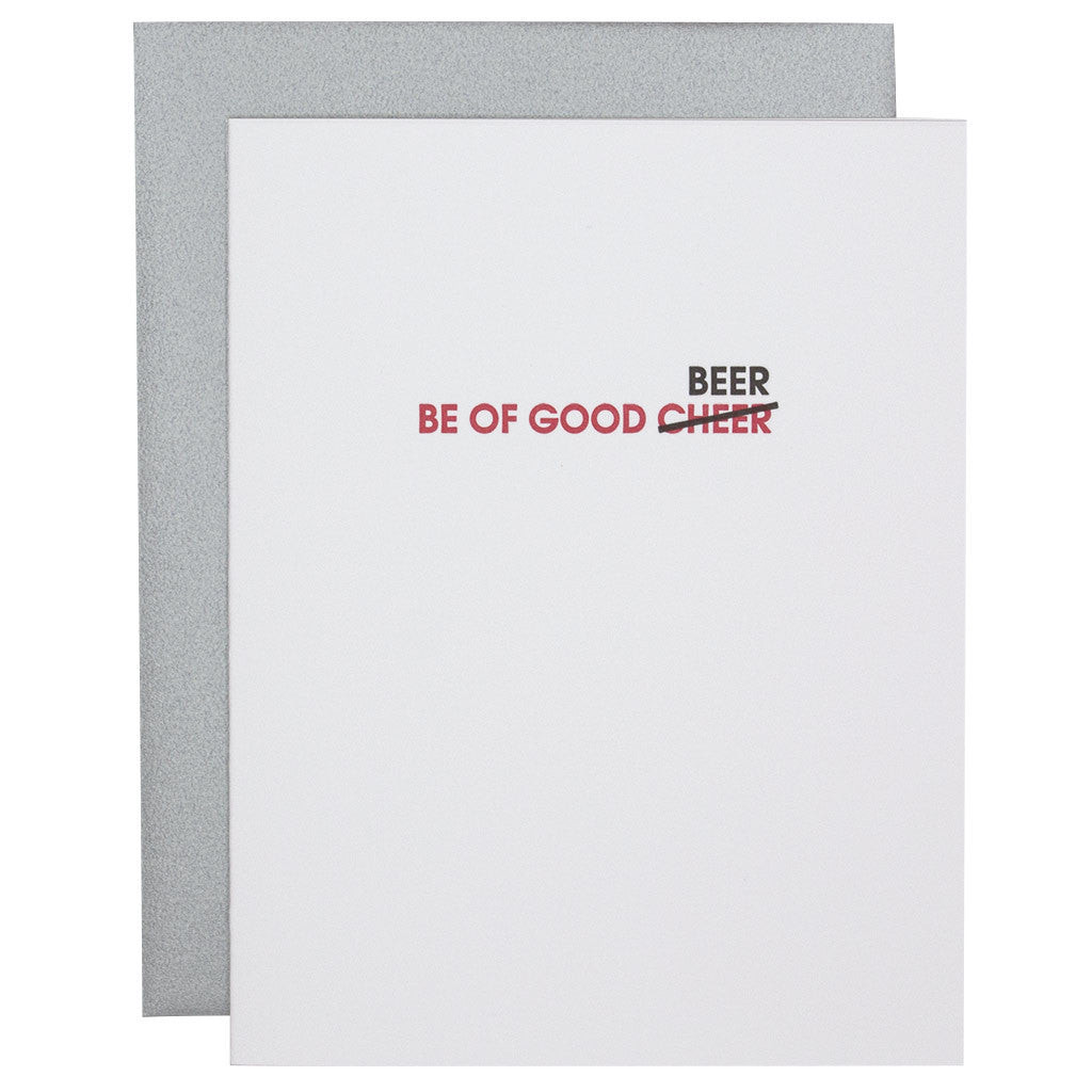 Be of Good Beer Letterpress Card