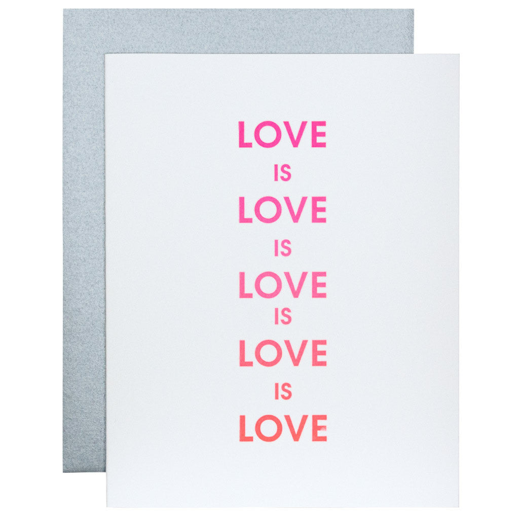 Love is Love Letterpress Card
