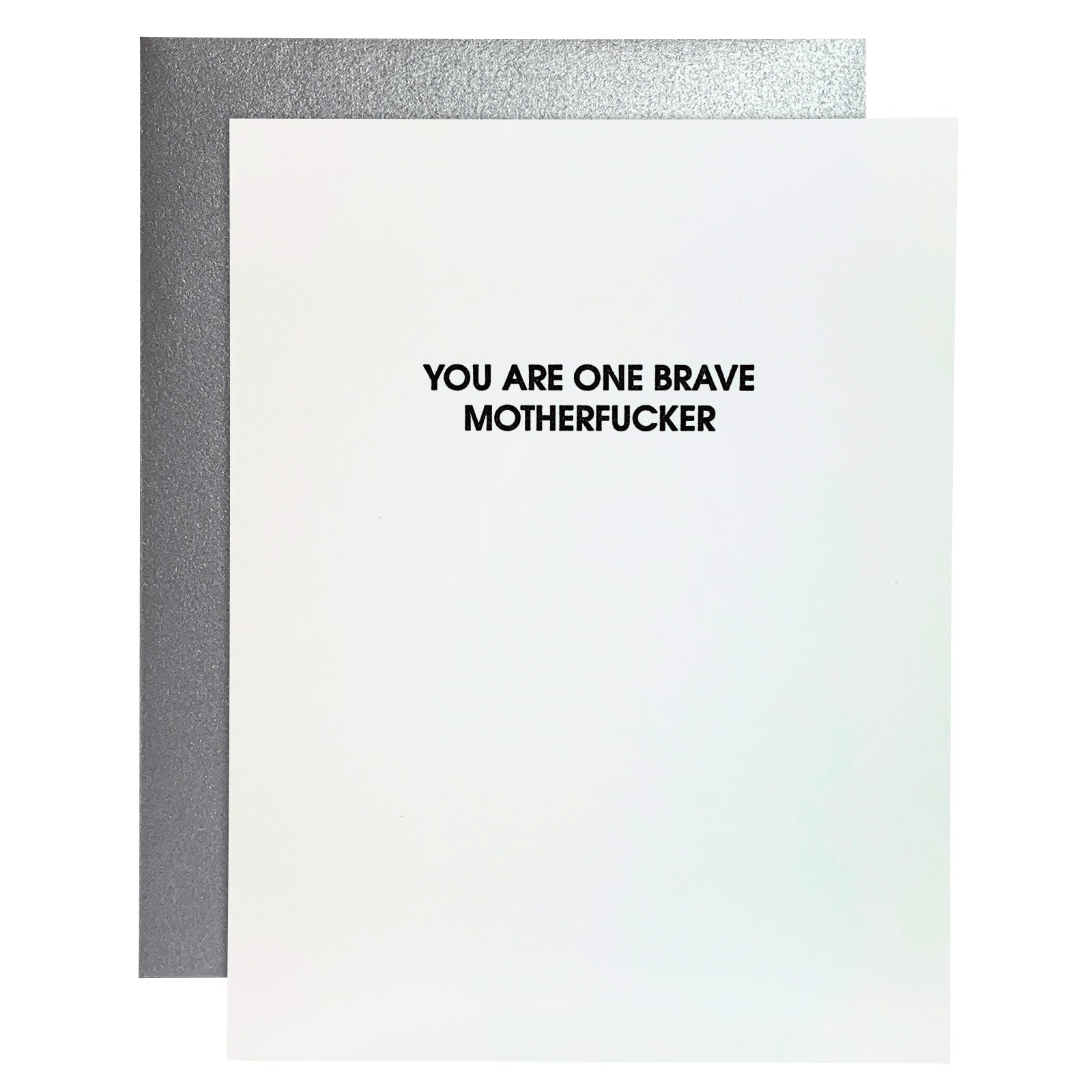 Brave Motherfucker Letterpress Card