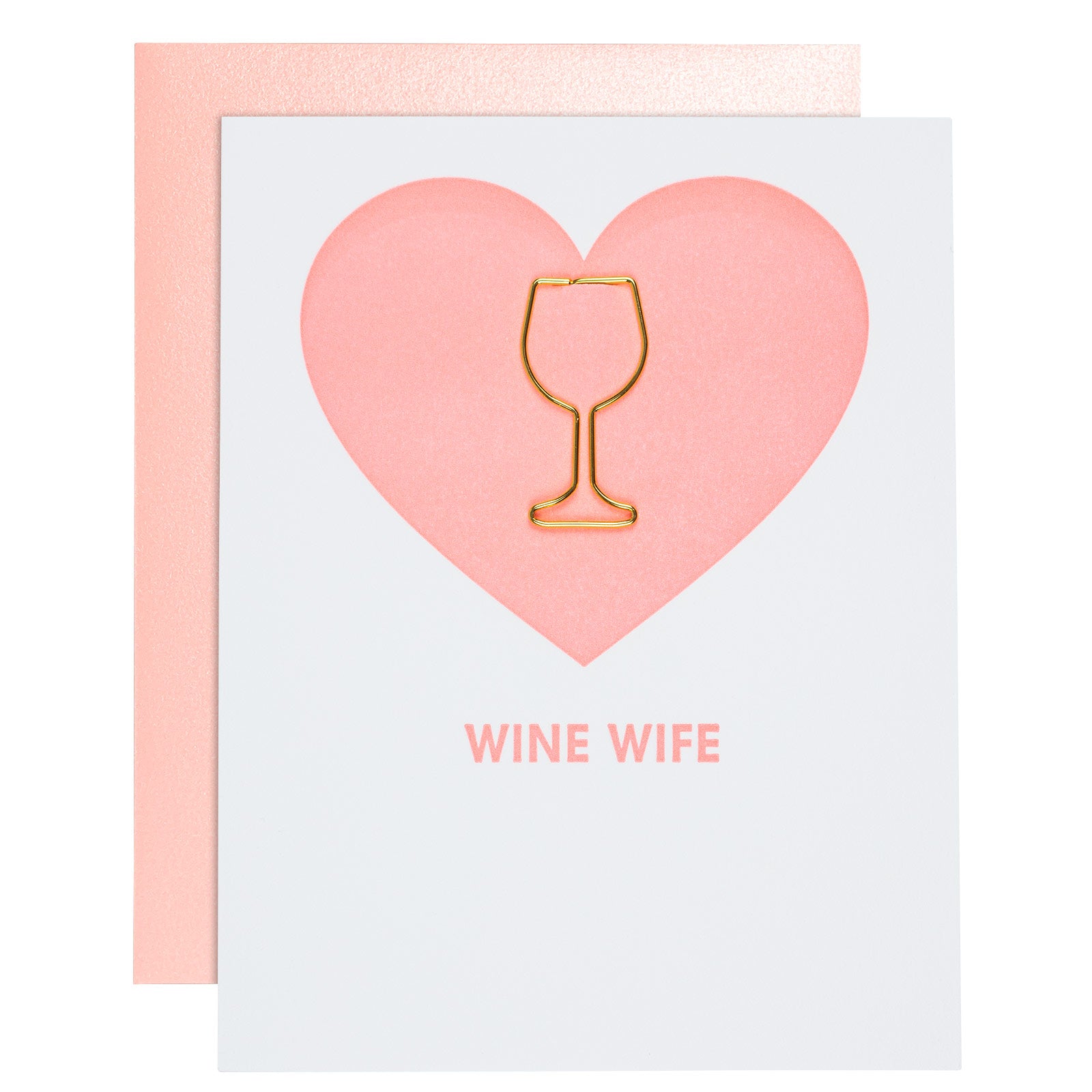 Chez Gagné Hilarious Letterpress Paperclip Cards Wine Wife