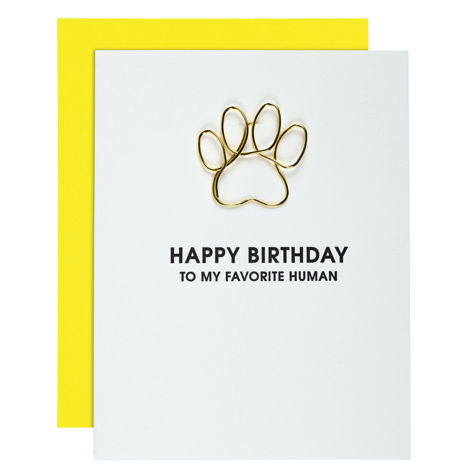 Happy Birthday to My Favorite Human Letterpress Card