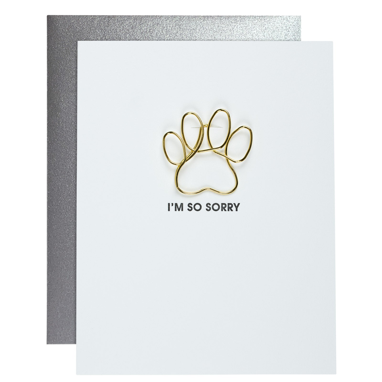 I'm So Sorry Paw Paper Clip Card