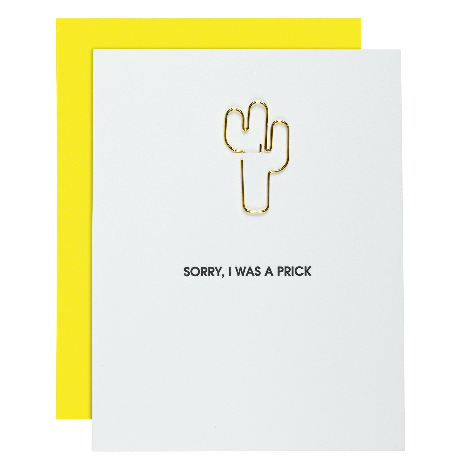 Sorry I Was a Prick Paper Clip Card