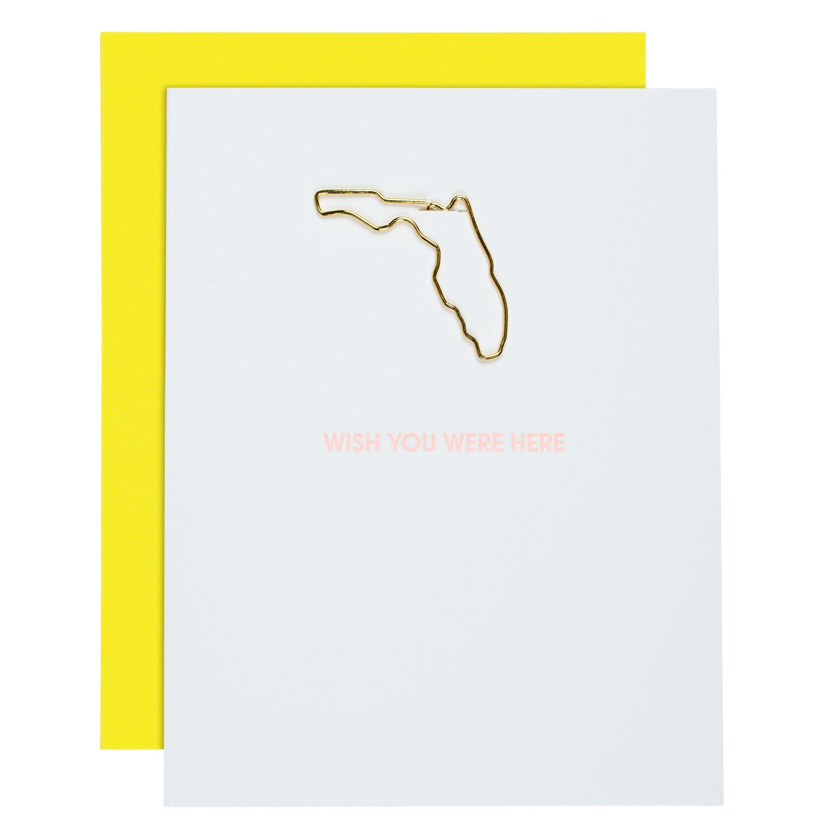 Wish You Were Here Florida Paper Clip Card