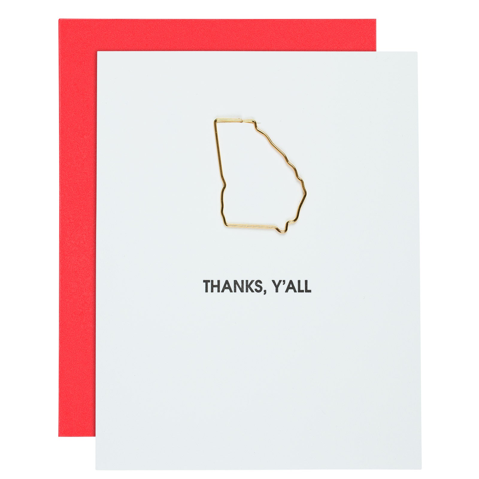 Thanks, Y'all Georgia Paper Clip Card