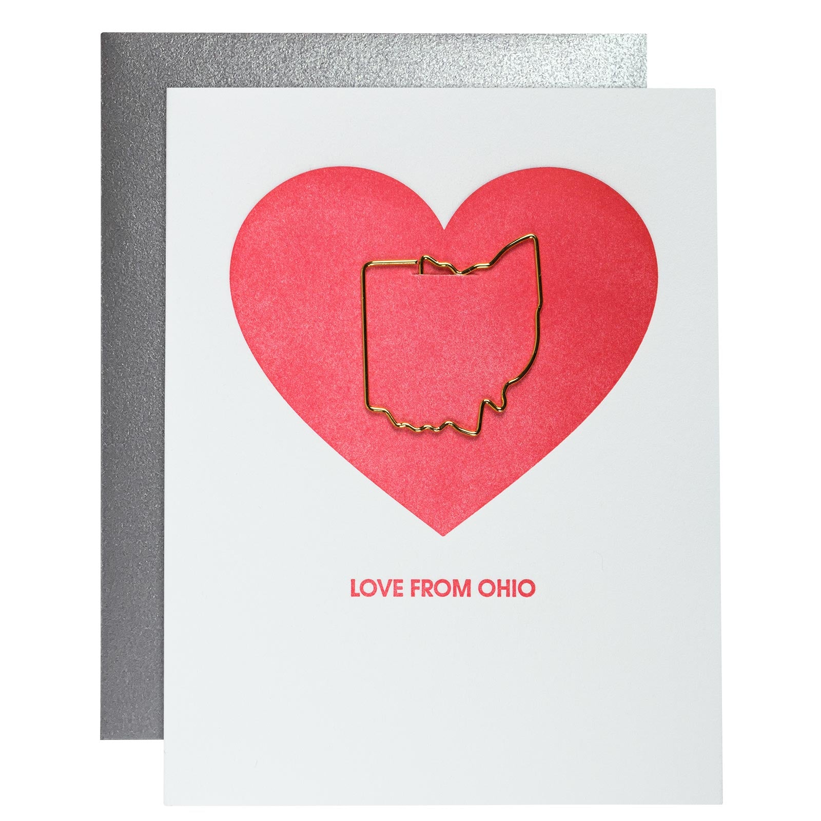 Love From Ohio Letterpress Card