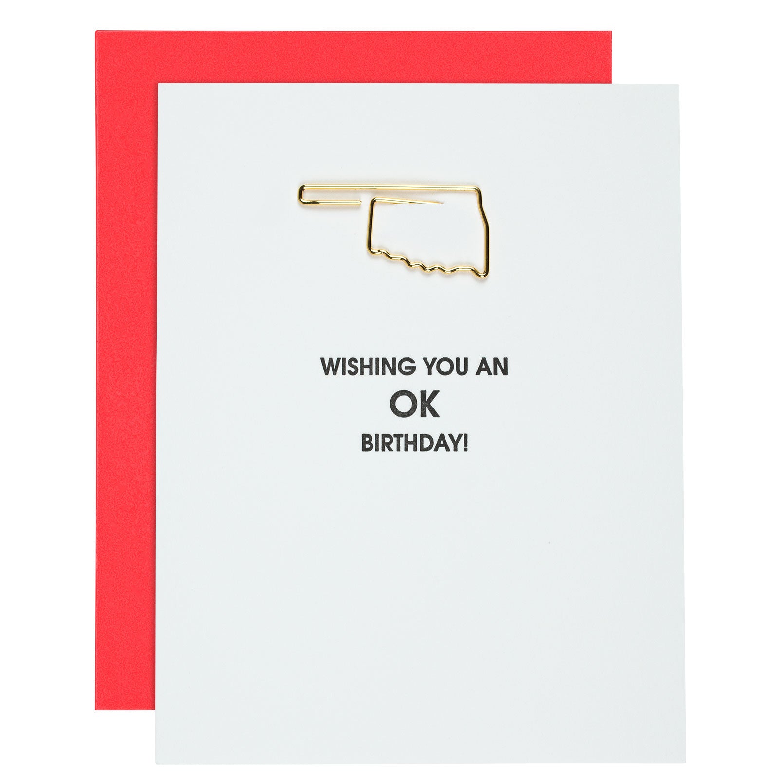 Wishing You an OK Birthday Letterpress Card