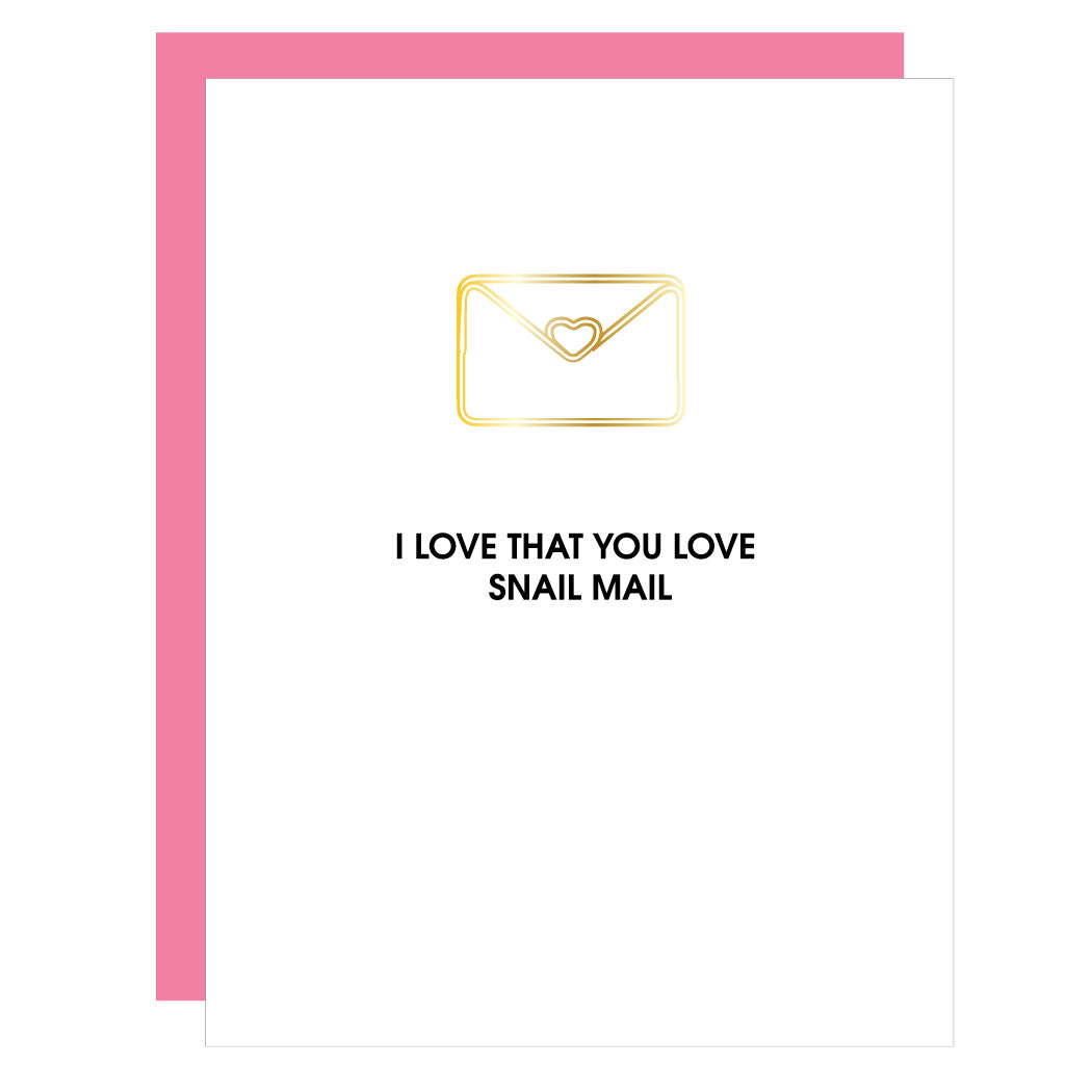 I Love That You Love Snail Mail - Paper Clip Letterpress Card
