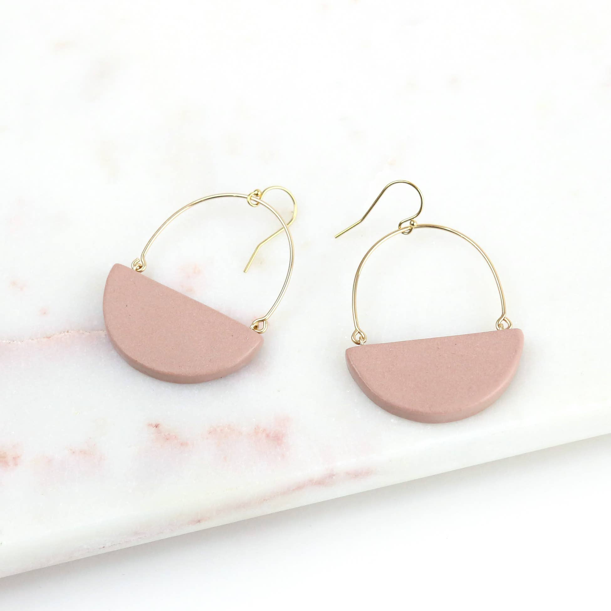 Pink Saturn Earrings by AMBER E LEA