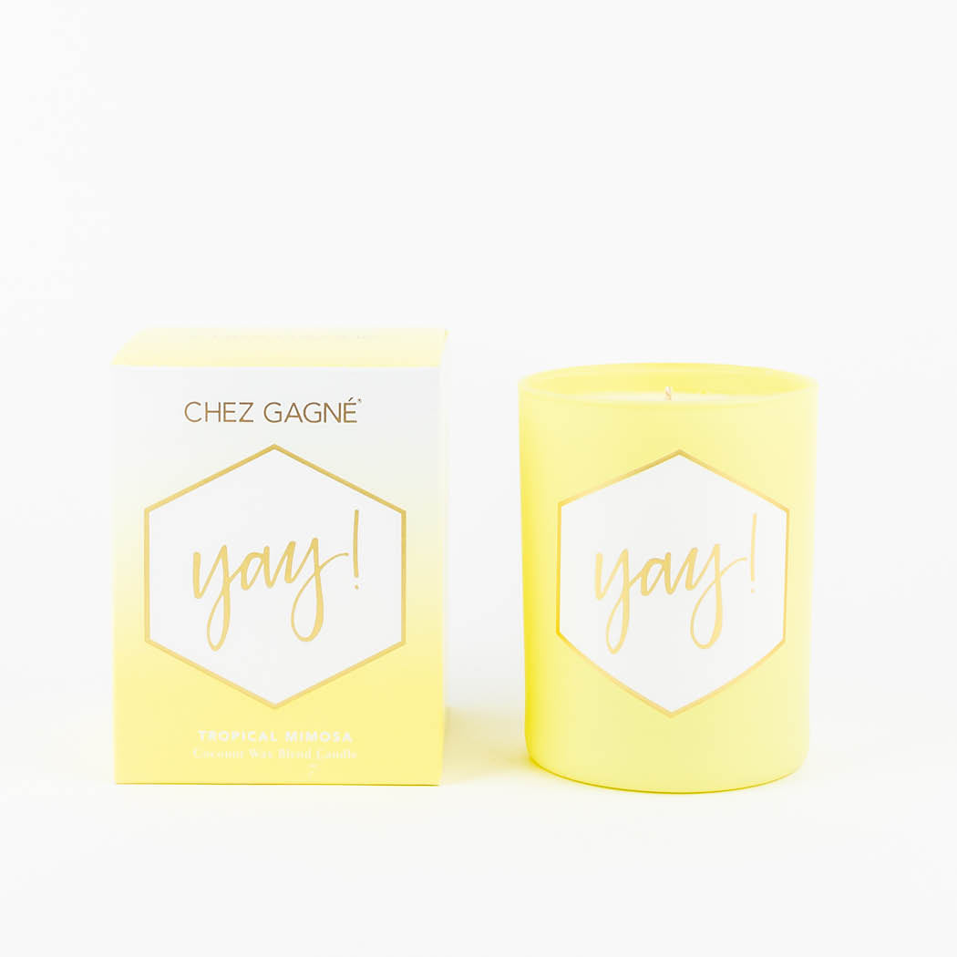 Yay! - Painted Candle in Gift Box