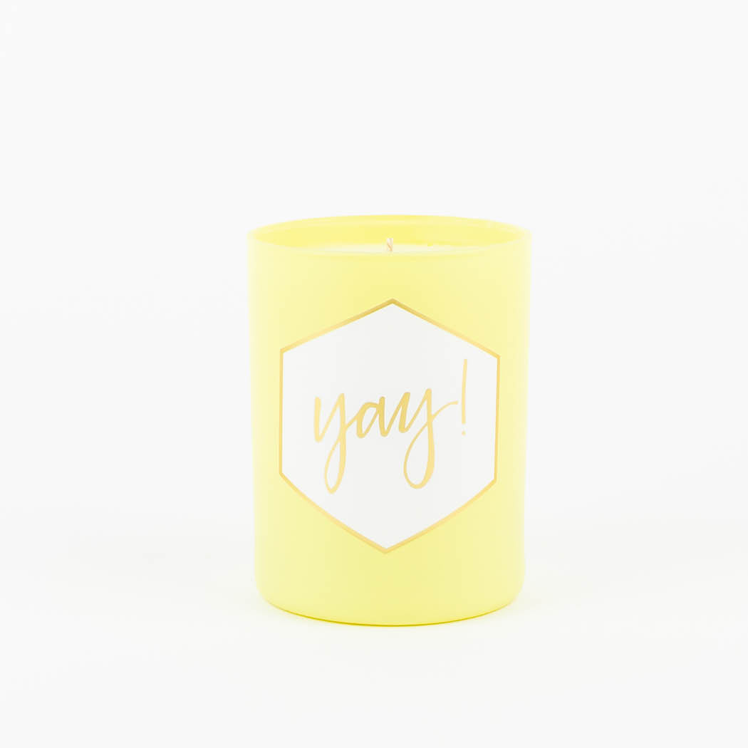 Yay! - Painted Candle in Gift Box