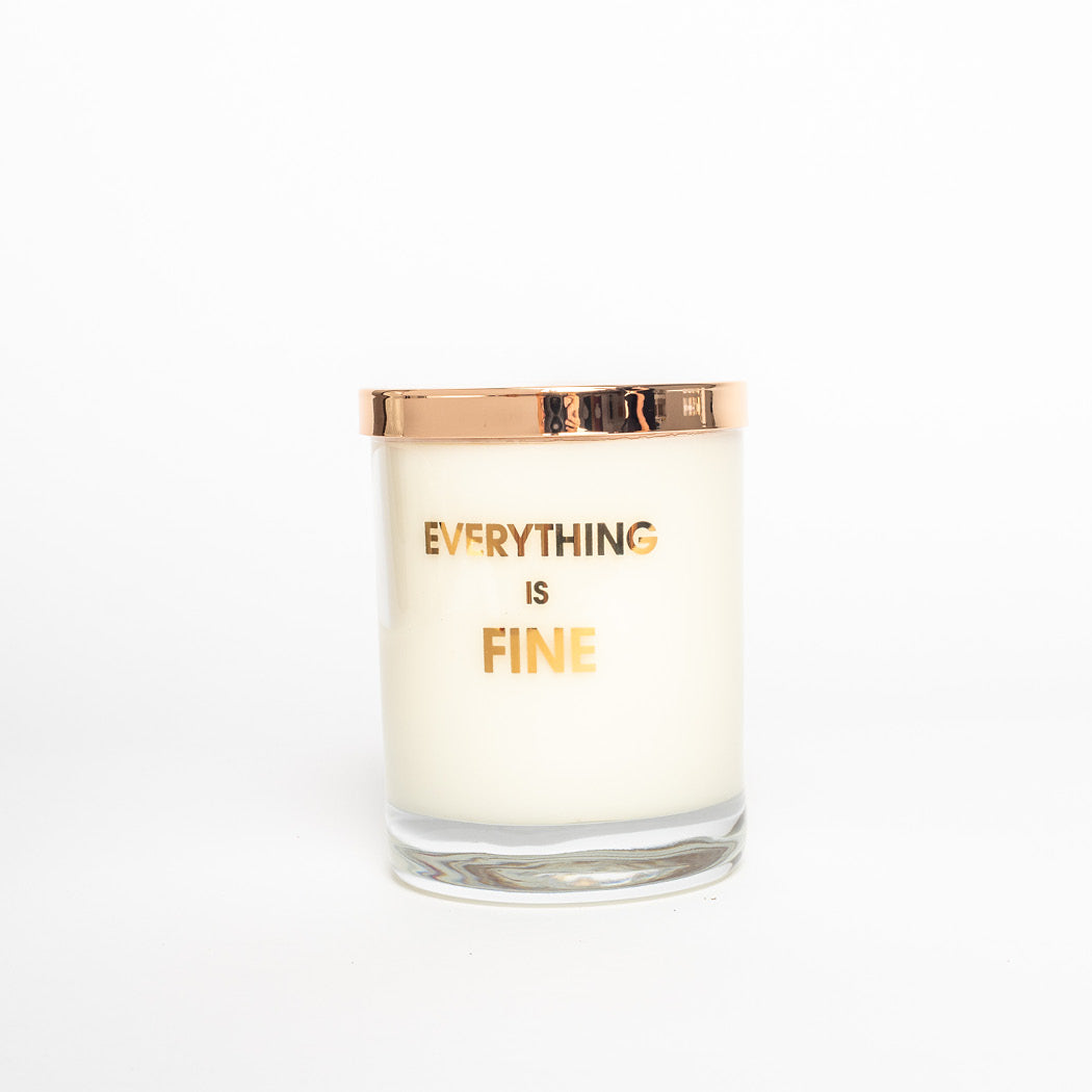 Everything is Fine Candle on the Rocks by Chez Gagne