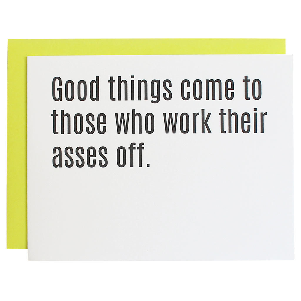 Good Things Come -  Letterpress Card