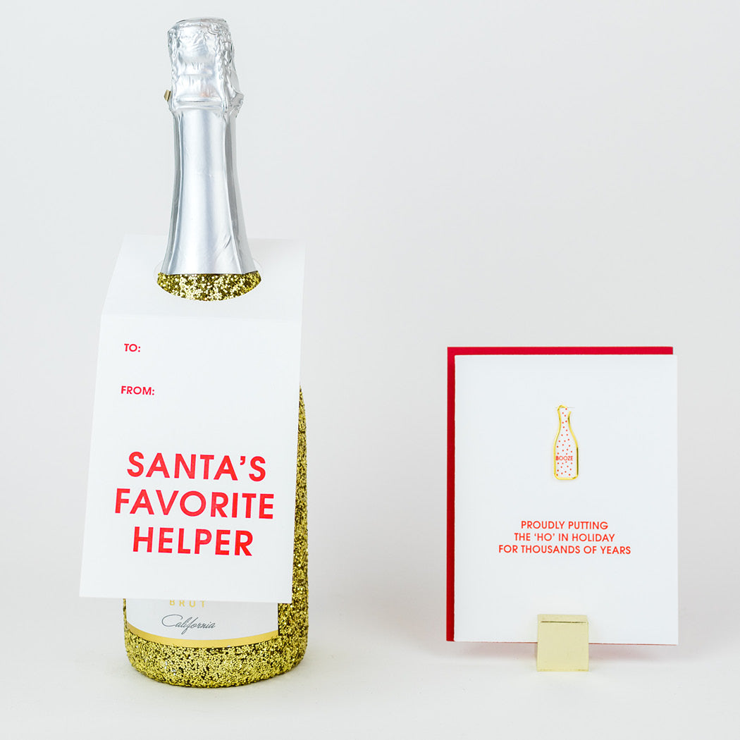 Proudly Putting The Ho In Holiday For Thousands Of Years - Paper Clip Letterpress Card