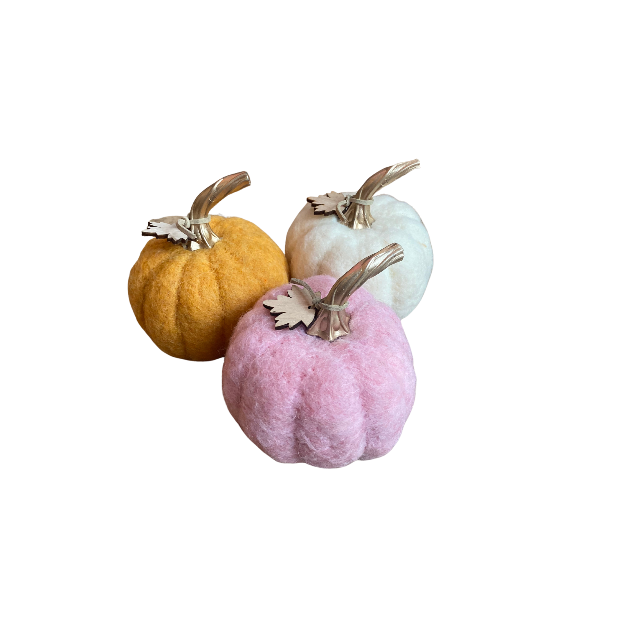 Set of 3 Felt Pumpkins in Bold Colors by shiraleah. Pumpkins for table decor. Halloween Pumpkins. Halloween decorations. Fall decorations for home. Thanksgiving decor. Autumn decor.
