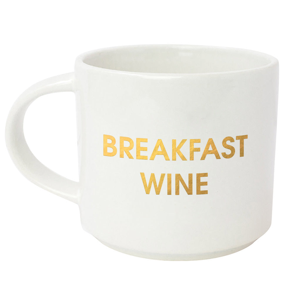 Breakfast Wine Gold Metallic Mug (Slight Imperfections)