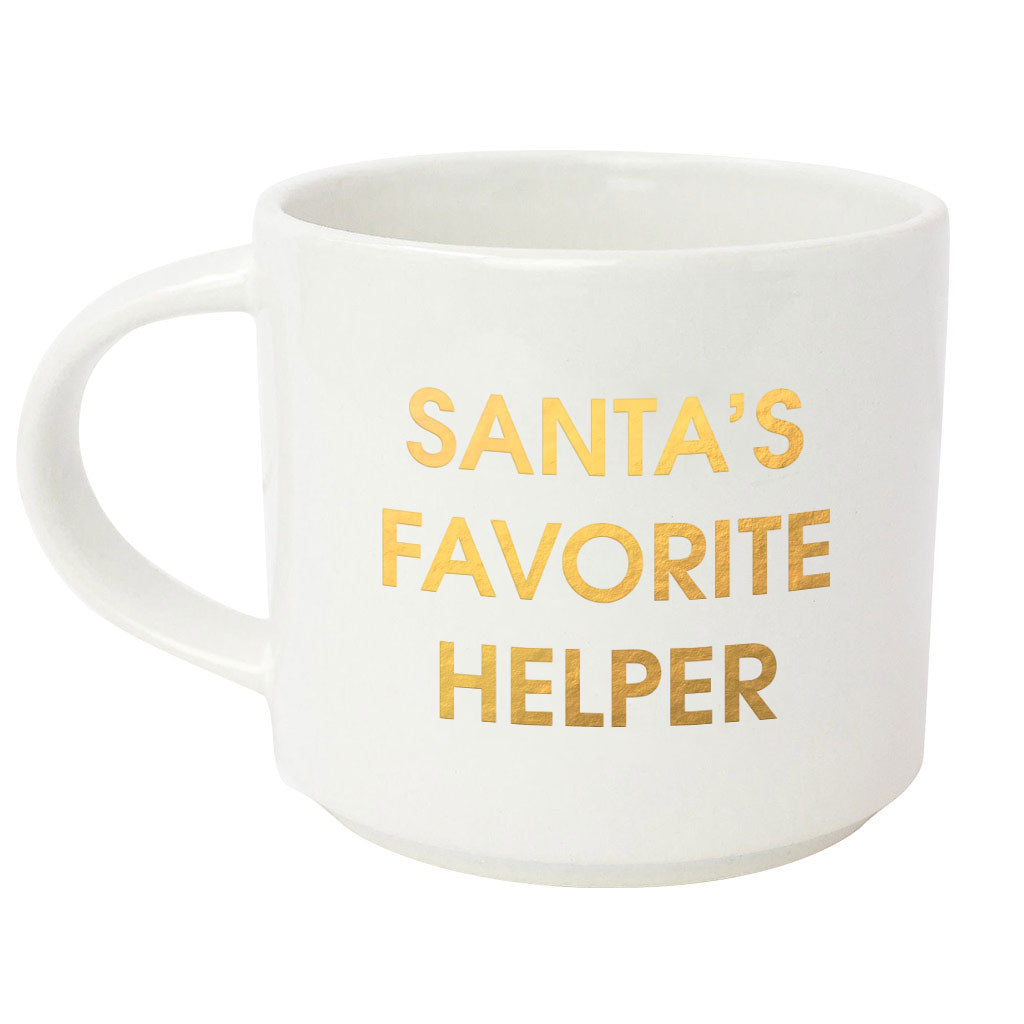 Chez Gagne Chez Gagné Santa's Favorite Helper Metallic Gold Mug