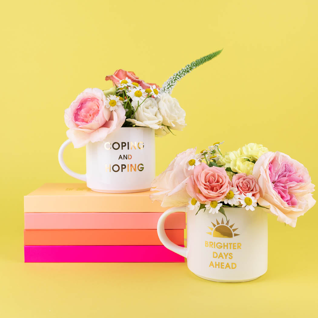 Coping and Hoping - Gold Foil Metallic Mug