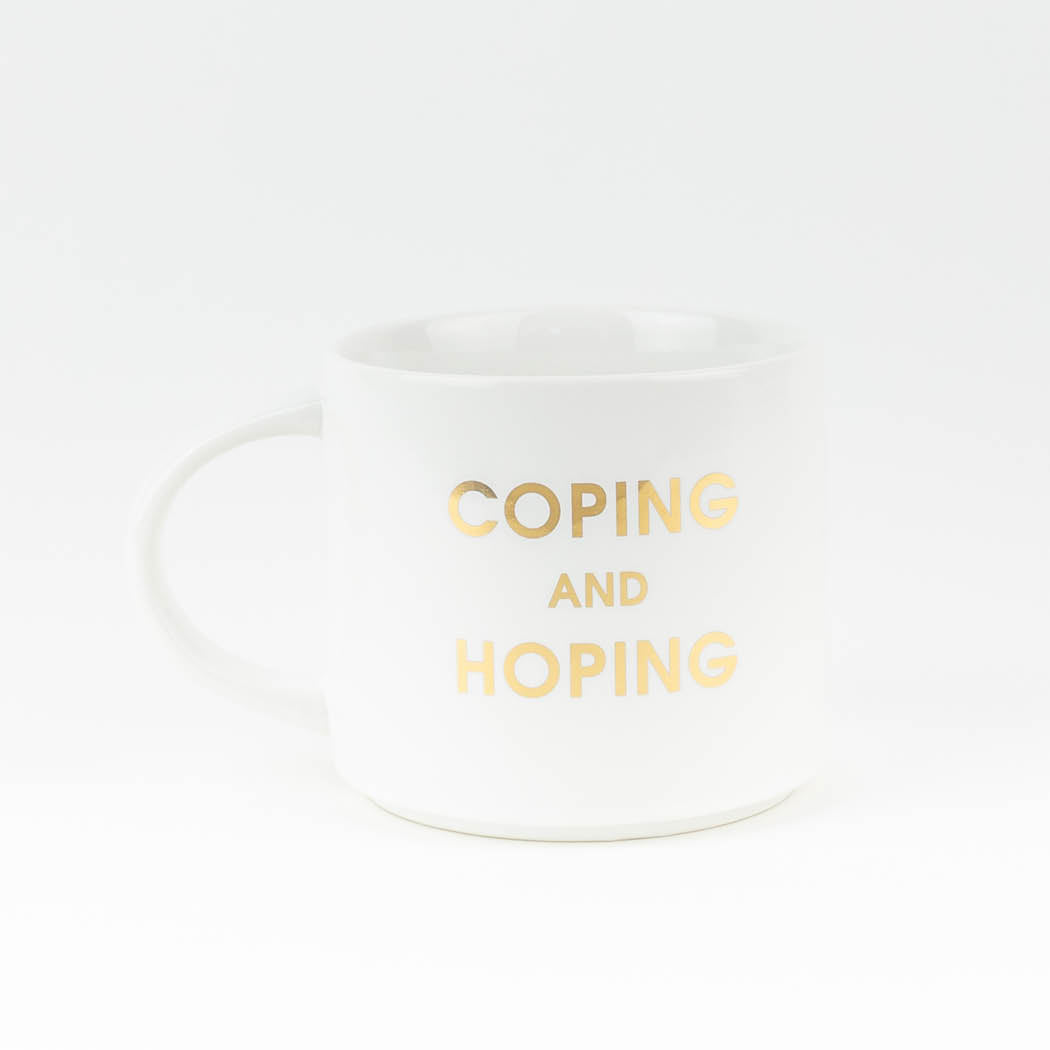Coping and Hoping - Gold Foil Metallic Mug