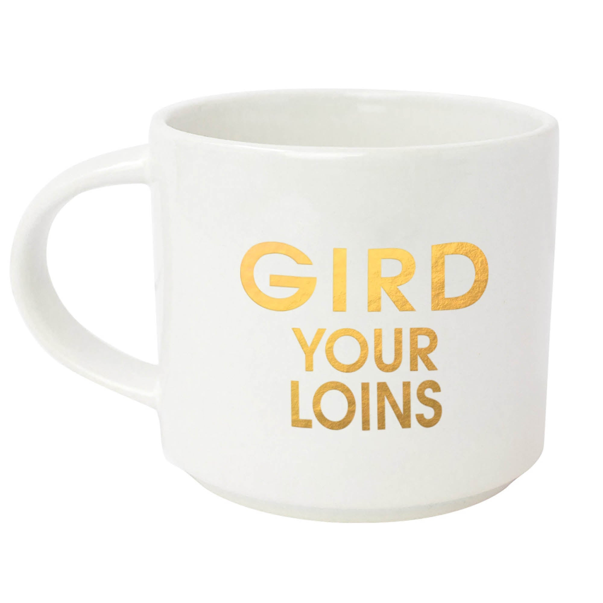 Gird Your Loins Gold Metallic Mug (Slight Imperfections)