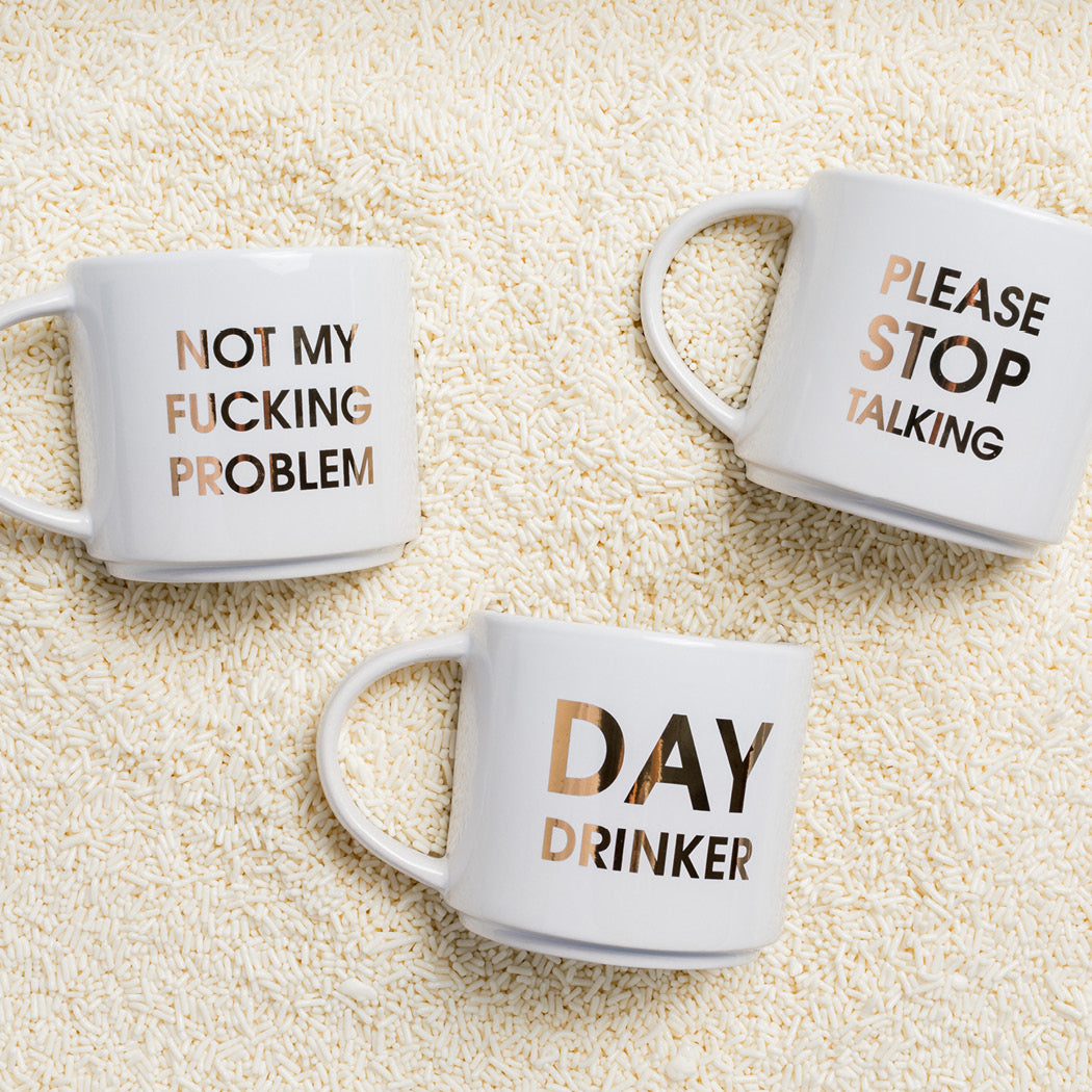 Not My Fucking Problem Coffee Mug with Attitude by Chez Gagne
