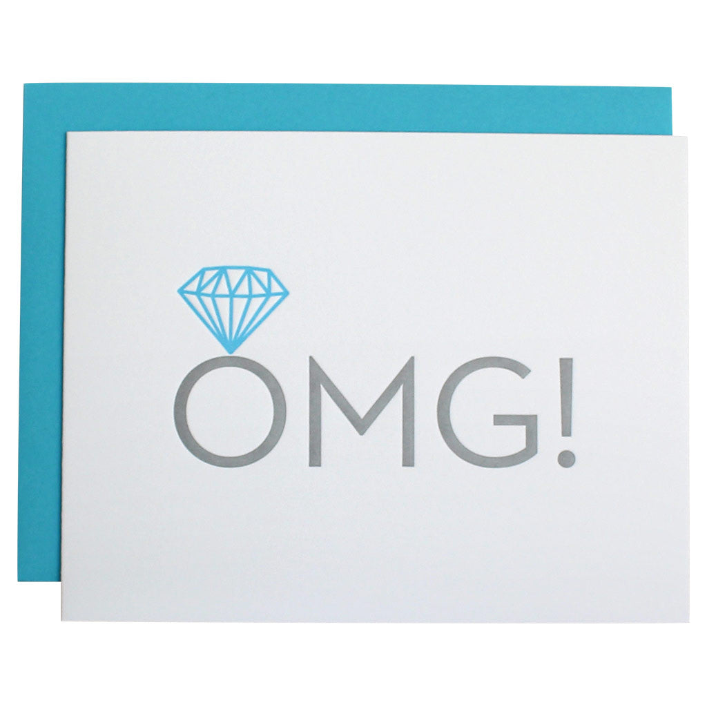 OMG! Engagement - Letterpress Card