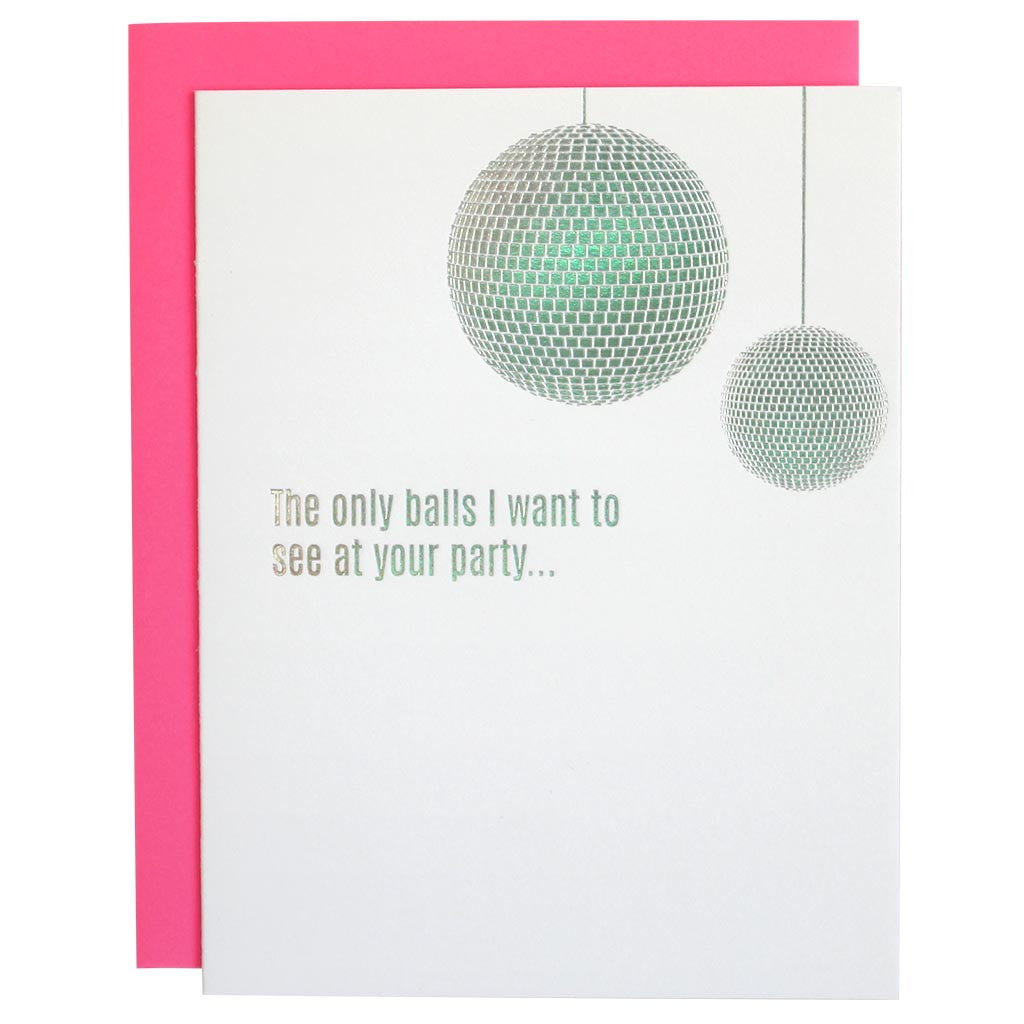 The Only Balls I Want to See Holographic Foil Letterpress Card