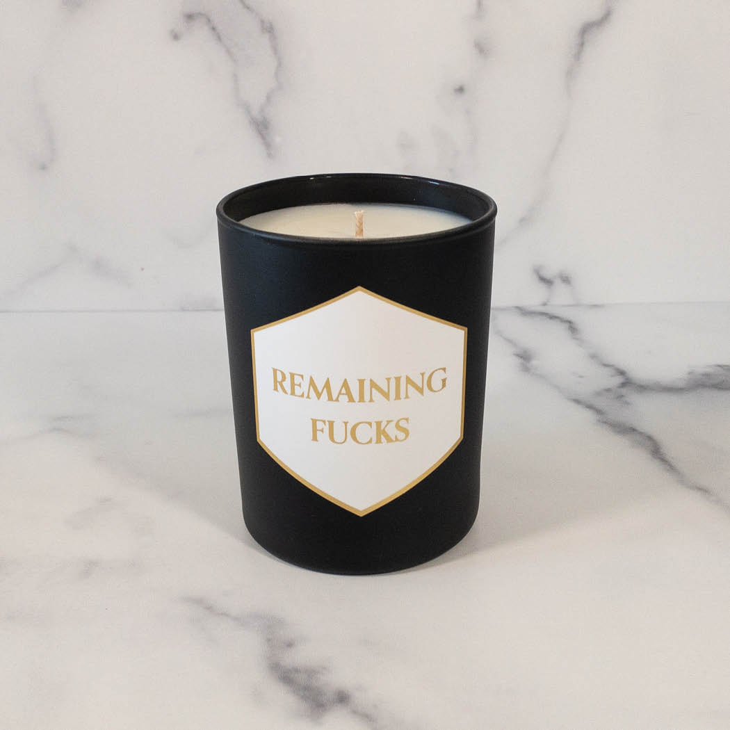 Remaining Fucks- Painted Candle in Gift Box