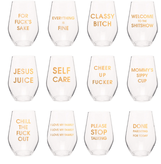 12 pack of Wine Glasses - customize your pack (slightly imperfect)