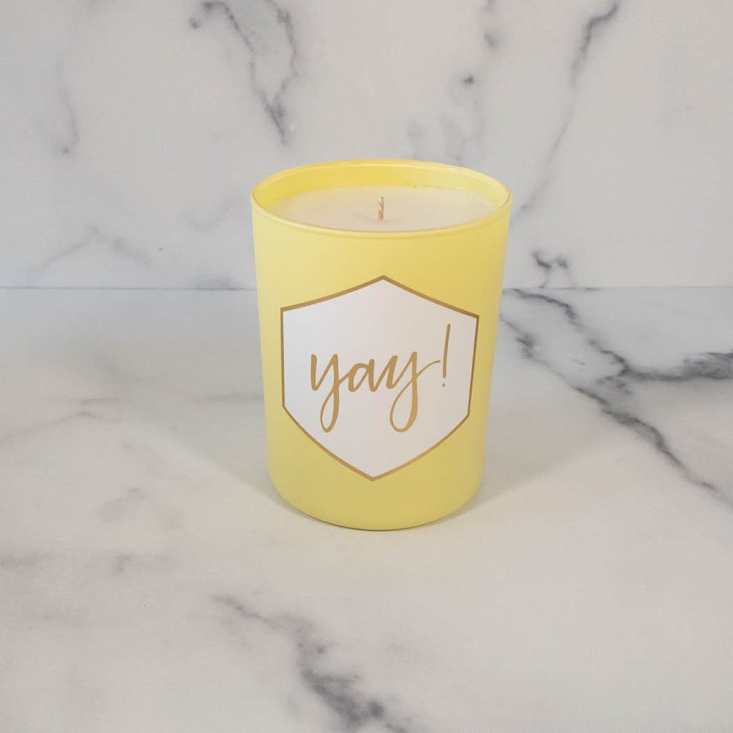 Yay! - Painted Candle in Gift Box