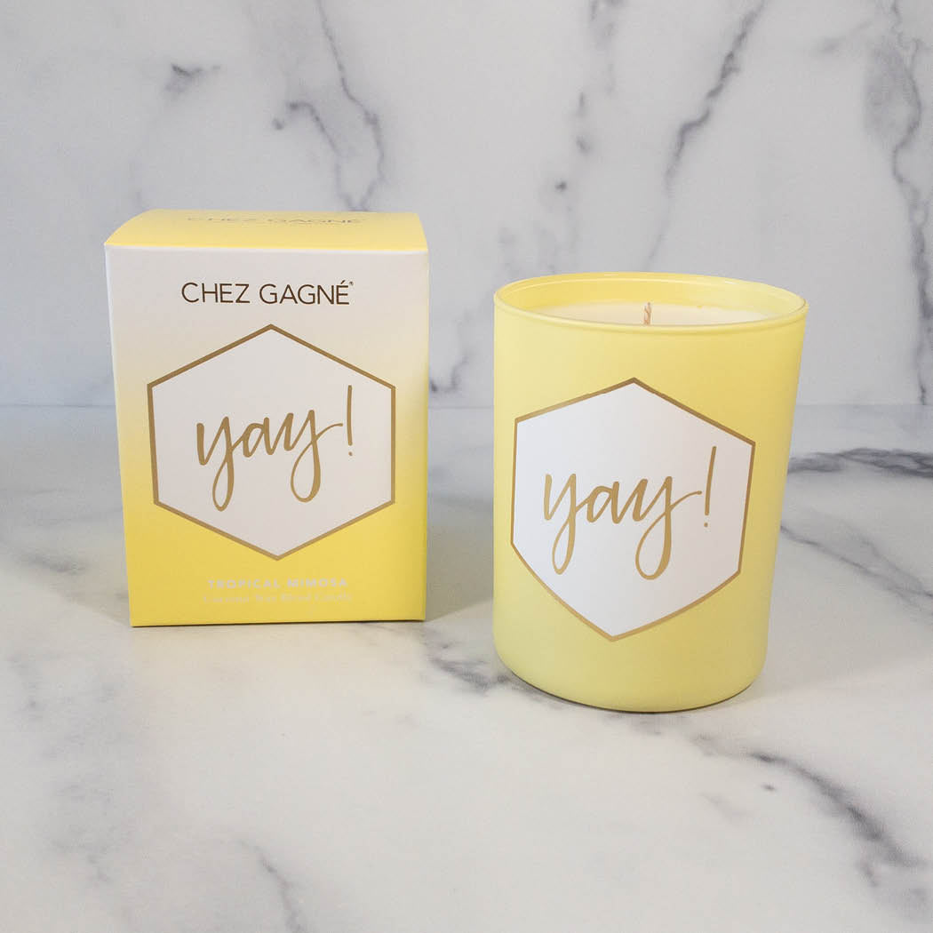 Yay! - Painted Candle in Gift Box