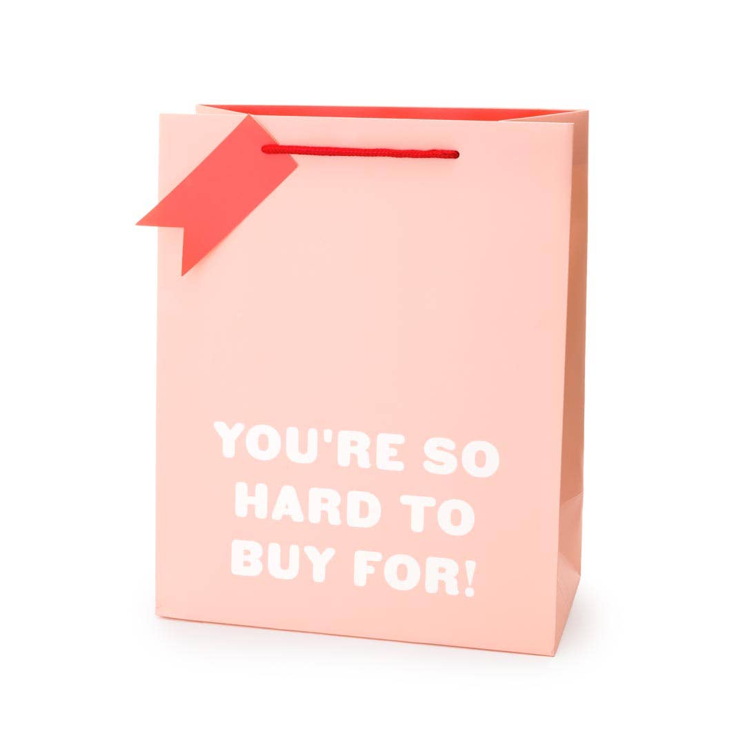 You're So Hard to Buy For! Gift Bag by Ohh Deer. Funny Gift Bag. Pink gift Bag. Funny birthday gift bag. Funny friendship gift bag