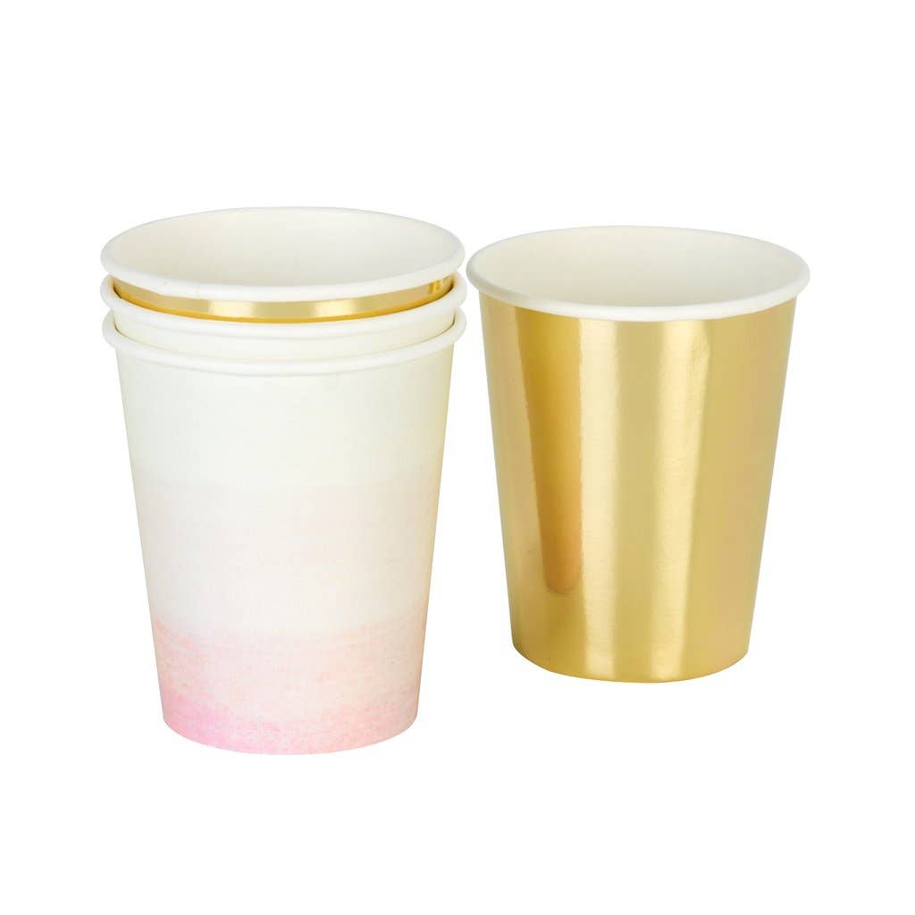 We Heart Pink Paper Cups by Talking Tables.