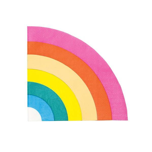 Birthday Brights Rainbow Napkins 16 Pack by Talking Tables. Rainbow party napkins. Rainbow disposable napkins. lgbtq napkins. pride napkins. rainbow cocktail napkins. 