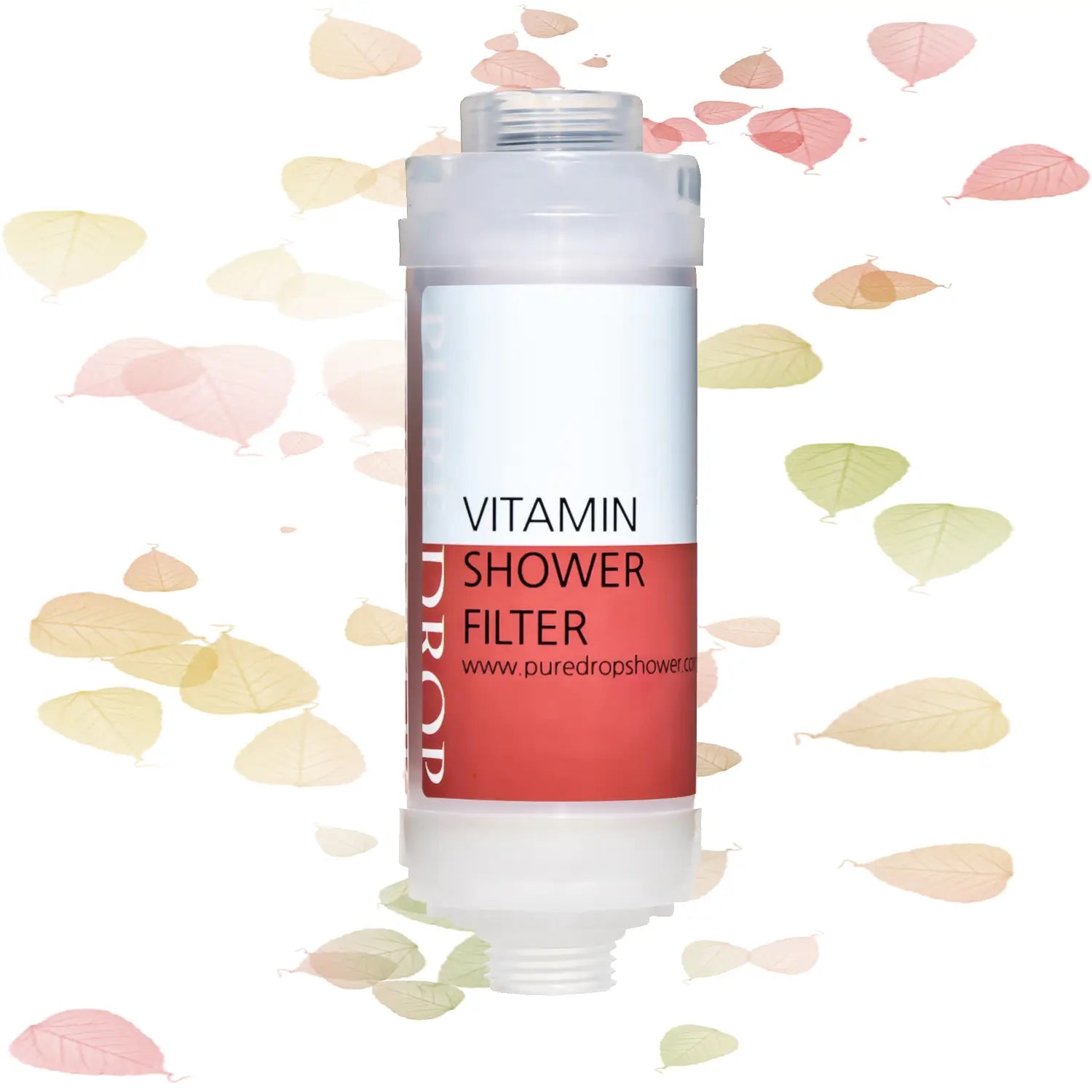 Vitamin Shower Filter Nourish in Rose Scent by Pure Drop. Shower filter with Vitamin C. Shower filter for anti aging. Shower filter for better skin. Shower filter for harmful chemicals. Rose aromatherapy shower filter.
