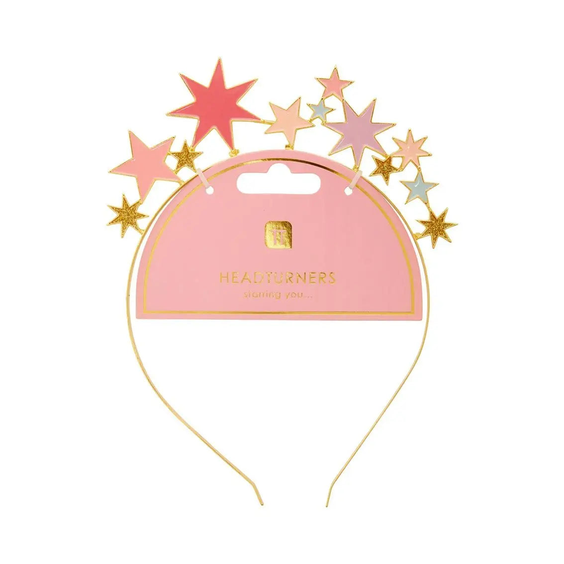 Pink and Gold Star Headband Accessory by Talking Tables. Celebration Headband. Pastel Pink and gold headband. Party Headband. Guest of Honor Headband
