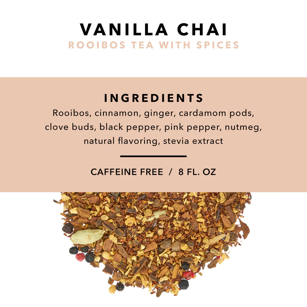 Vanilla Chai Loose Leaf Tea by Pinky Up. Chai Tea for fall. Vanilla Chai Looseleaf Tea. Comforting Fall Tea.